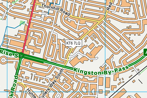 KT6 7LQ map - OS VectorMap District (Ordnance Survey) KT6 7LQ map - OS VectorMap District (Ordnance Survey)