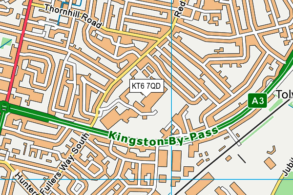 KT6 7QD map - OS VectorMap District (Ordnance Survey) KT6 7QD map - OS VectorMap District (Ordnance Survey)