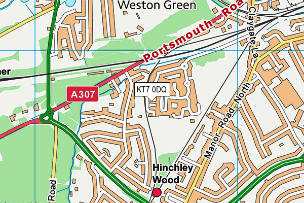 KT7 0DQ map - OS VectorMap District (Ordnance Survey) KT7 0DQ map - OS VectorMap District (Ordnance Survey)