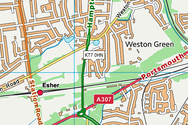 KT7 0HN map - OS VectorMap District (Ordnance Survey) KT7 0HN map - OS VectorMap District (Ordnance Survey)
