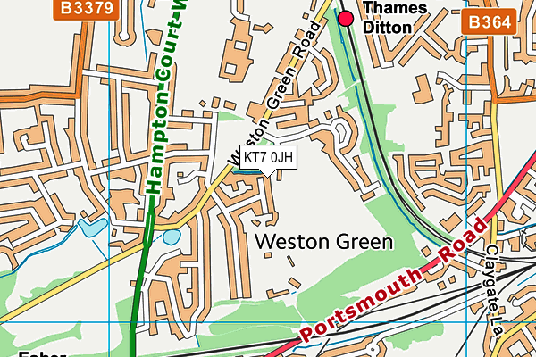 KT7 0JH map - OS VectorMap District (Ordnance Survey) KT7 0JH map - OS VectorMap District (Ordnance Survey)