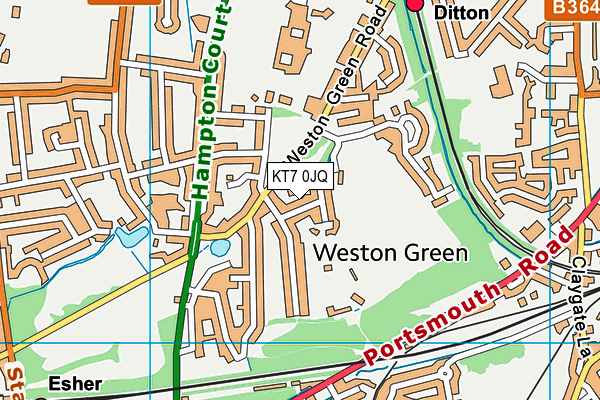 KT7 0JQ map - OS VectorMap District (Ordnance Survey) KT7 0JQ map - OS VectorMap District (Ordnance Survey)