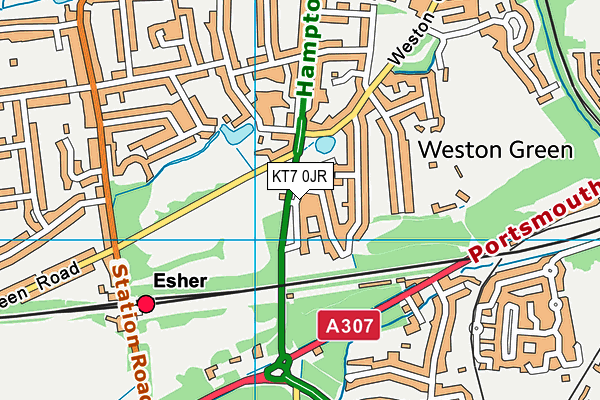 KT7 0JR map - OS VectorMap District (Ordnance Survey) KT7 0JR map - OS VectorMap District (Ordnance Survey)