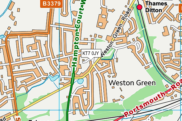 KT7 0JY map - OS VectorMap District (Ordnance Survey) KT7 0JY map - OS VectorMap District (Ordnance Survey)