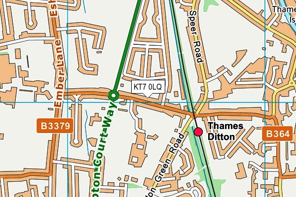 KT7 0LQ map - OS VectorMap District (Ordnance Survey) KT7 0LQ map - OS VectorMap District (Ordnance Survey)