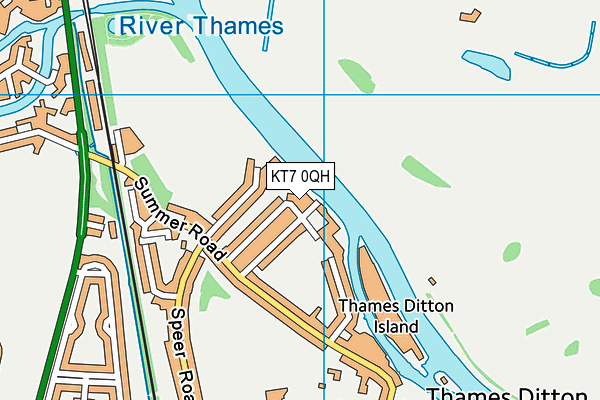 KT7 0QH map - OS VectorMap District (Ordnance Survey) KT7 0QH map - OS VectorMap District (Ordnance Survey)