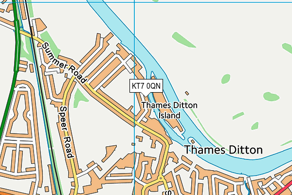 KT7 0QN map - OS VectorMap District (Ordnance Survey) KT7 0QN map - OS VectorMap District (Ordnance Survey)