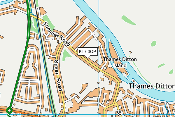 KT7 0QP map - OS VectorMap District (Ordnance Survey) KT7 0QP map - OS VectorMap District (Ordnance Survey)