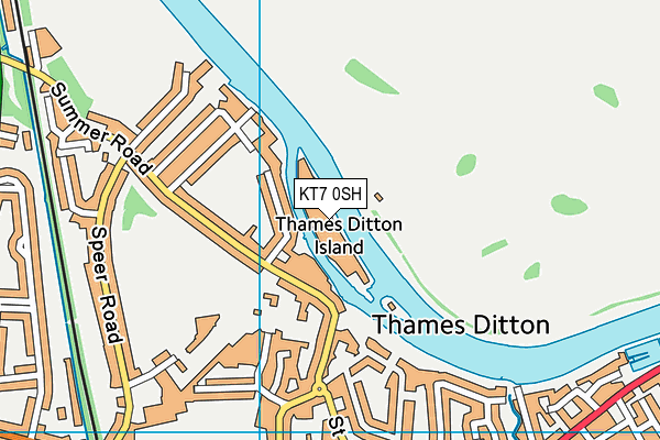KT7 0SH map - OS VectorMap District (Ordnance Survey) KT7 0SH map - OS VectorMap District (Ordnance Survey)
