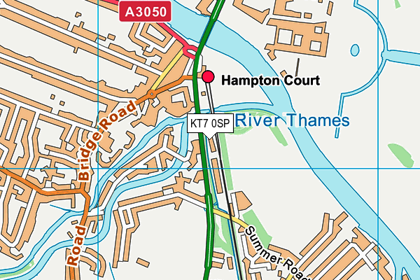 KT7 0SP map - OS VectorMap District (Ordnance Survey) KT7 0SP map - OS VectorMap District (Ordnance Survey)
