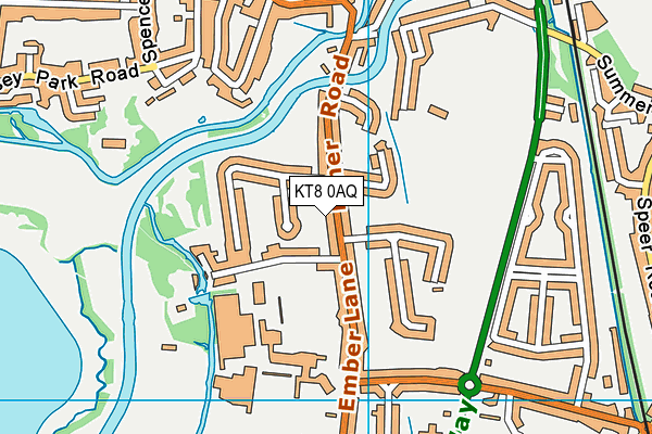 KT8 0AQ map - OS VectorMap District (Ordnance Survey) KT8 0AQ map - OS VectorMap District (Ordnance Survey)