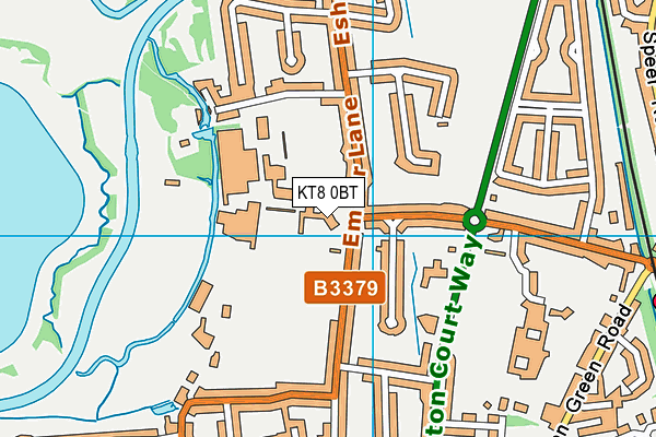 KT8 0BT map - OS VectorMap District (Ordnance Survey) KT8 0BT map - OS VectorMap District (Ordnance Survey)