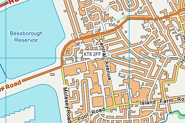 KT8 2FF map - OS VectorMap District (Ordnance Survey) KT8 2FF map - OS VectorMap District (Ordnance Survey)