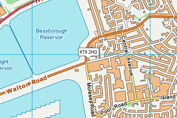 KT8 2HQ map - OS VectorMap District (Ordnance Survey) KT8 2HQ map - OS VectorMap District (Ordnance Survey)