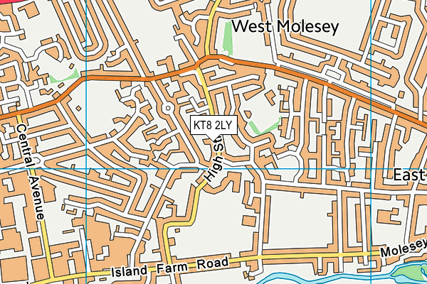 KT8 2LY map - OS VectorMap District (Ordnance Survey) KT8 2LY map - OS VectorMap District (Ordnance Survey)