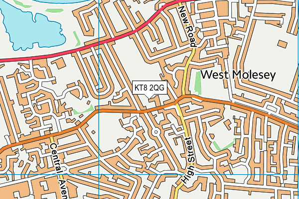 KT8 2QG map - OS VectorMap District (Ordnance Survey) KT8 2QG map - OS VectorMap District (Ordnance Survey)