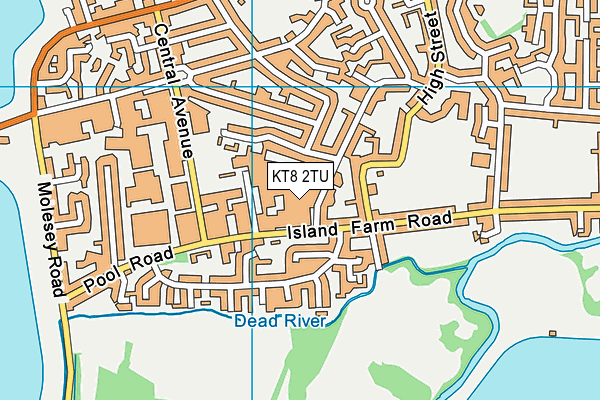 KT8 2TU map - OS VectorMap District (Ordnance Survey) KT8 2TU map - OS VectorMap District (Ordnance Survey)