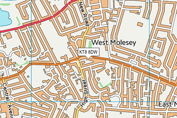 KT8 8DW map - OS VectorMap District (Ordnance Survey) KT8 8DW map - OS VectorMap District (Ordnance Survey)
