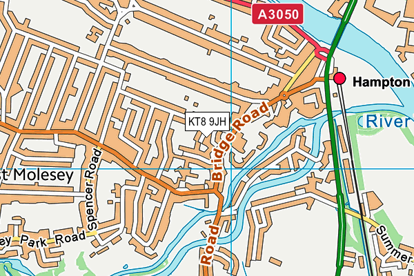 KT8 9JH map - OS VectorMap District (Ordnance Survey) KT8 9JH map - OS VectorMap District (Ordnance Survey)
