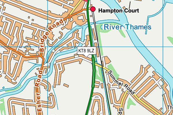 KT8 9LZ map - OS VectorMap District (Ordnance Survey) KT8 9LZ map - OS VectorMap District (Ordnance Survey)