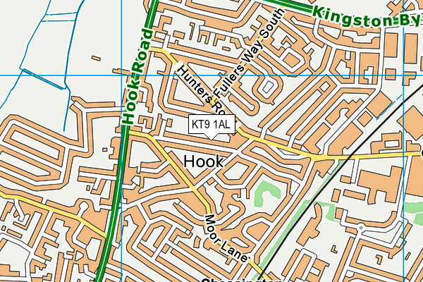 KT9 1AL map - OS VectorMap District (Ordnance Survey) KT9 1AL map - OS VectorMap District (Ordnance Survey)