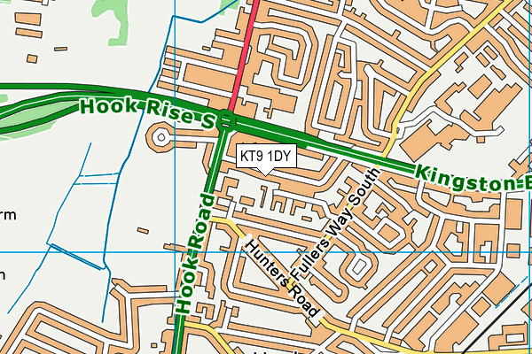 KT9 1DY map - OS VectorMap District (Ordnance Survey) KT9 1DY map - OS VectorMap District (Ordnance Survey)
