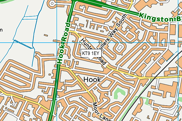 KT9 1EY map - OS VectorMap District (Ordnance Survey) KT9 1EY map - OS VectorMap District (Ordnance Survey)