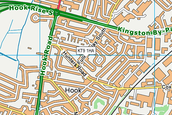 KT9 1HA map - OS VectorMap District (Ordnance Survey) KT9 1HA map - OS VectorMap District (Ordnance Survey)