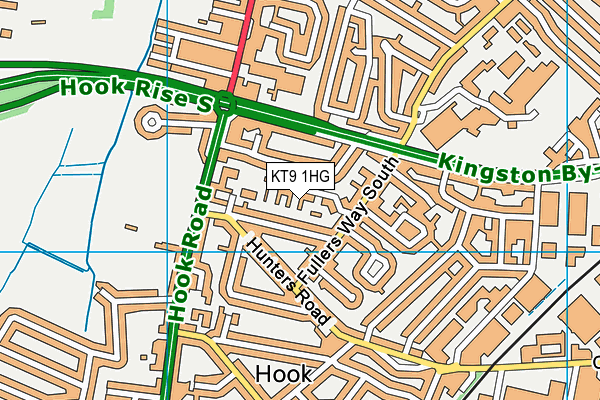 KT9 1HG map - OS VectorMap District (Ordnance Survey) KT9 1HG map - OS VectorMap District (Ordnance Survey)