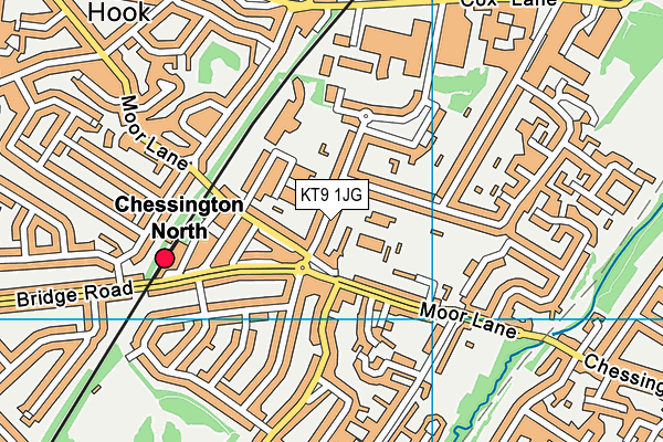 KT9 1JG map - OS VectorMap District (Ordnance Survey) KT9 1JG map - OS VectorMap District (Ordnance Survey)