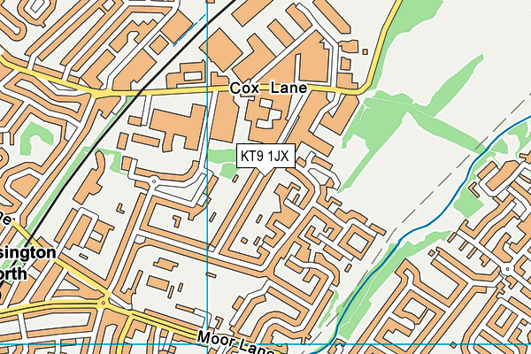 KT9 1JX map - OS VectorMap District (Ordnance Survey) KT9 1JX map - OS VectorMap District (Ordnance Survey)