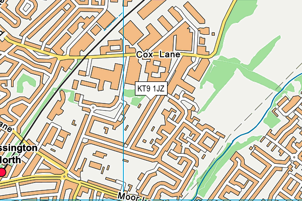 KT9 1JZ map - OS VectorMap District (Ordnance Survey) KT9 1JZ map - OS VectorMap District (Ordnance Survey)
