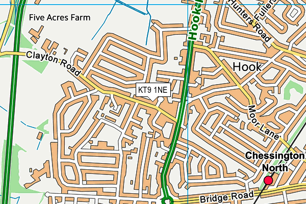 KT9 1NE map - OS VectorMap District (Ordnance Survey) KT9 1NE map - OS VectorMap District (Ordnance Survey)