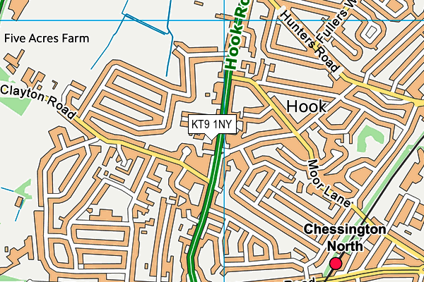 KT9 1NY map - OS VectorMap District (Ordnance Survey) KT9 1NY map - OS VectorMap District (Ordnance Survey)