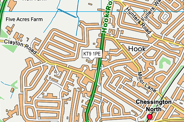 KT9 1PE map - OS VectorMap District (Ordnance Survey) KT9 1PE map - OS VectorMap District (Ordnance Survey)