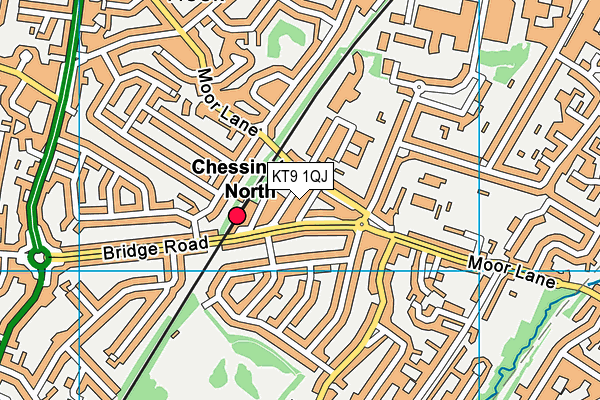 KT9 1QJ map - OS VectorMap District (Ordnance Survey) KT9 1QJ map - OS VectorMap District (Ordnance Survey)