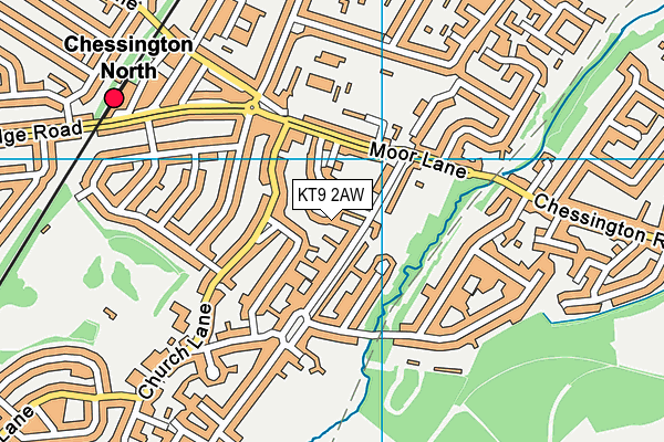 KT9 2AW map - OS VectorMap District (Ordnance Survey) KT9 2AW map - OS VectorMap District (Ordnance Survey)