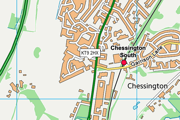 KT9 2HX map - OS VectorMap District (Ordnance Survey) KT9 2HX map - OS VectorMap District (Ordnance Survey)