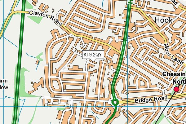 KT9 2QY map - OS VectorMap District (Ordnance Survey) KT9 2QY map - OS VectorMap District (Ordnance Survey)