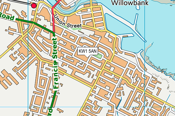 KW1 5AN map - OS VectorMap District (Ordnance Survey) KW1 5AN map - OS VectorMap District (Ordnance Survey)
