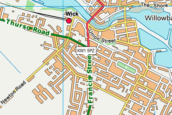 KW1 5PZ map - OS VectorMap District (Ordnance Survey)