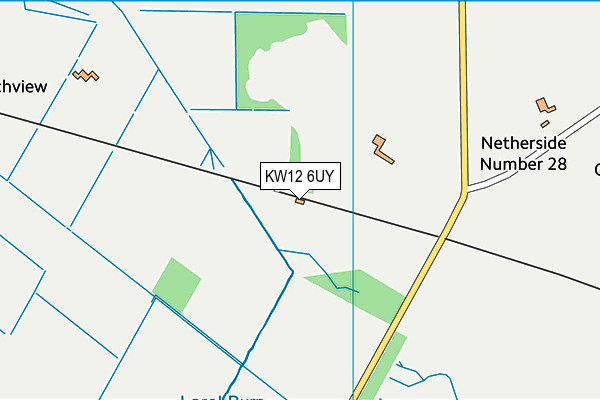 KW12 6UY map - OS VectorMap District (Ordnance Survey)