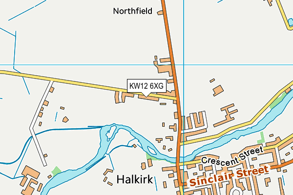 KW12 6XG map - OS VectorMap District (Ordnance Survey)