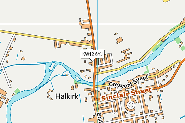 KW12 6YJ map - OS VectorMap District (Ordnance Survey)