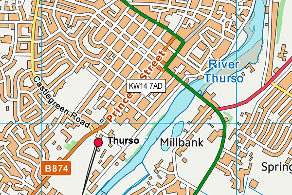 KW14 7AD map - OS VectorMap District (Ordnance Survey) KW14 7AD map - OS VectorMap District (Ordnance Survey)
