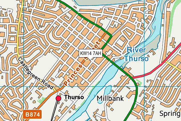 KW14 7AH map - OS VectorMap District (Ordnance Survey) KW14 7AH map - OS VectorMap District (Ordnance Survey)