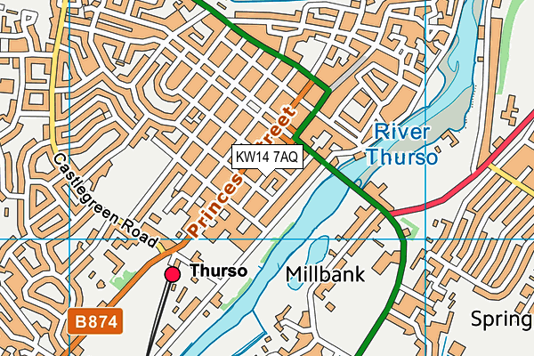 KW14 7AQ map - OS VectorMap District (Ordnance Survey) KW14 7AQ map - OS VectorMap District (Ordnance Survey)