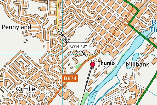 KW14 7BY map - OS VectorMap District (Ordnance Survey) KW14 7BY map - OS VectorMap District (Ordnance Survey)