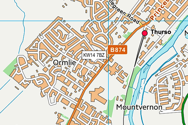 KW14 7BZ map - OS VectorMap District (Ordnance Survey) KW14 7BZ map - OS VectorMap District (Ordnance Survey)