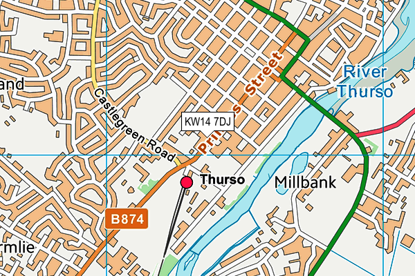 KW14 7DJ map - OS VectorMap District (Ordnance Survey) KW14 7DJ map - OS VectorMap District (Ordnance Survey)